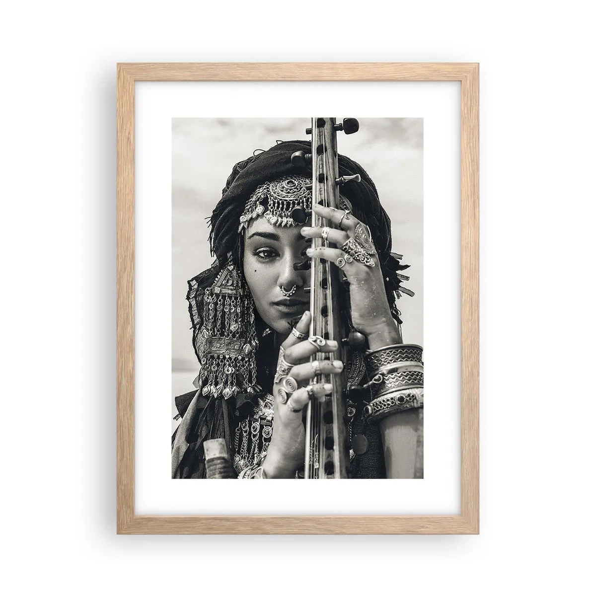 Pôster com moldura de carvalho claro - A própria música oriental - 30x40 cm