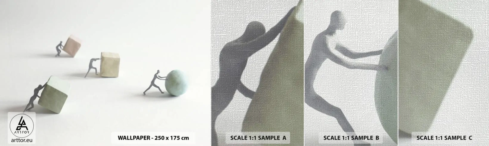 Amostra de papel de parede Premium Canvas - É a vida - Abstração, Pessoas, Trabalhar - 100x30 cm