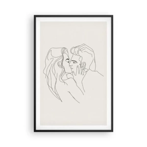 Pôster com moldura preta - Emaranhados pelo sentimento - 61x91 cm