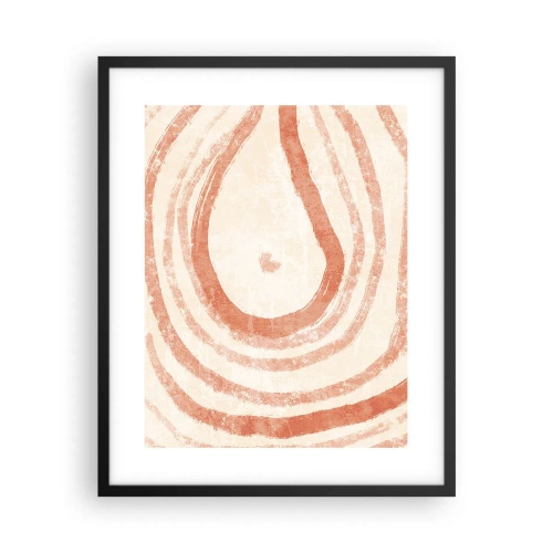 Pôster com moldura preta - Círculos de coral – composição - 40x50 cm