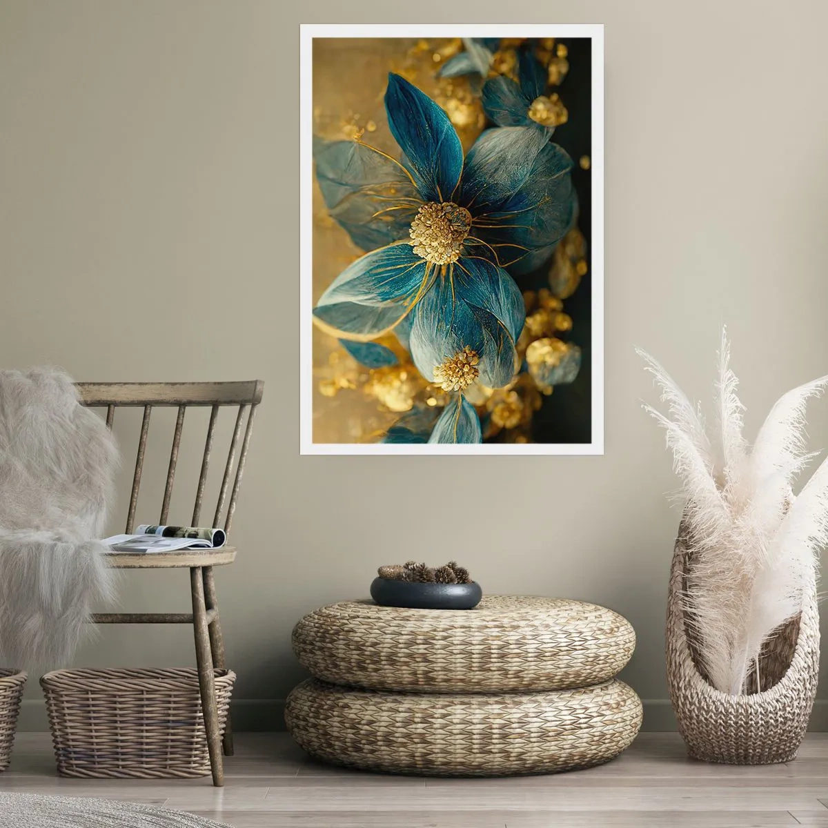 Pôster - Florescer com ouro - 61x91 cm