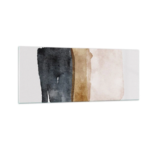 Quadro em vidro - Composição das cores da terra - 100x40 cm