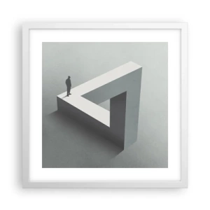 Pôster em moldura branca - Mas é possível - 40x40 cm