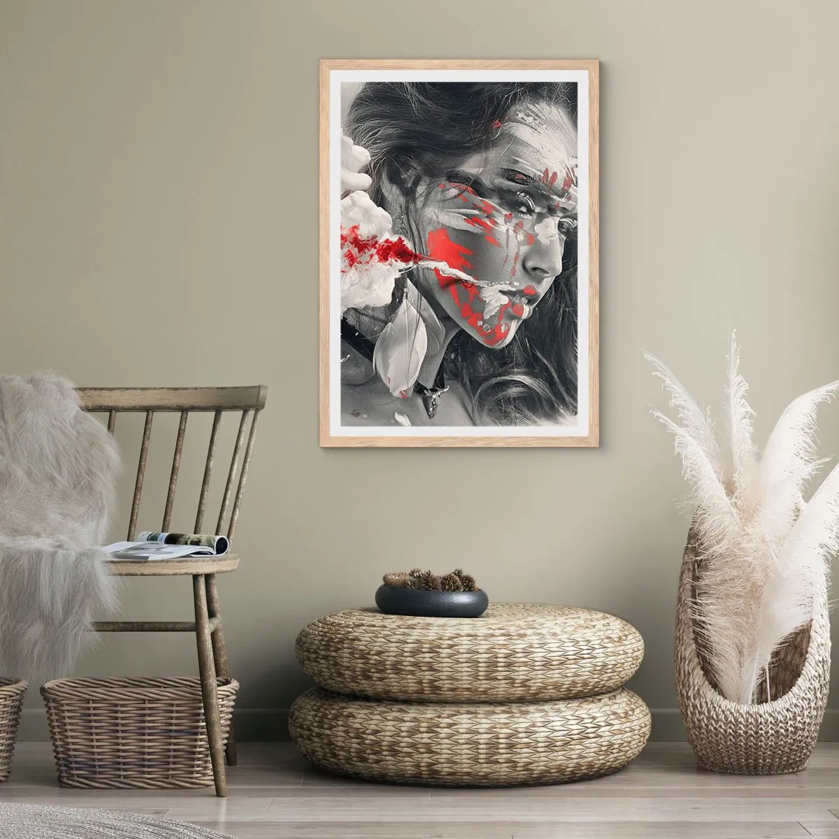 Pôster com moldura de carvalho claro - Nos fumos do absurdo - 50x70 cm