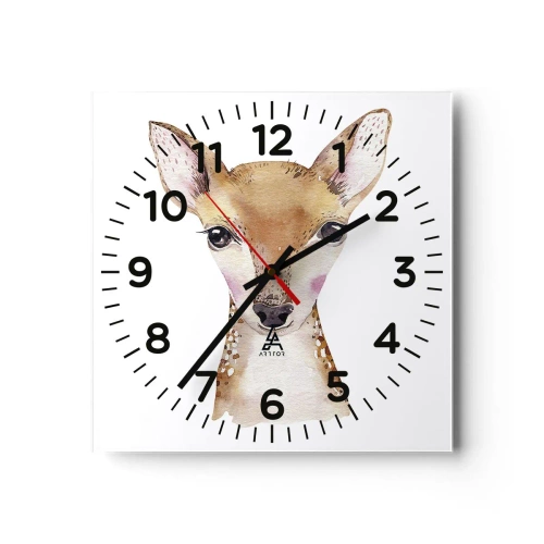 Relógio de parede - Relógio em vidro - A Natureza da Inocência - 30x30 cm