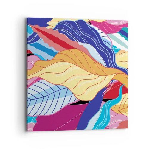 Quadro em tela - Bagunça colorida - 70x70 cm