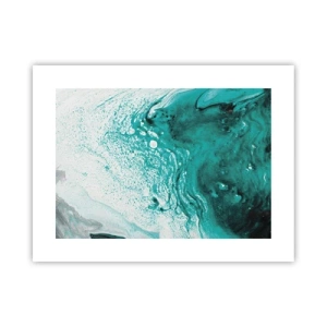 Pôster - Derreter a branco e turquesa - 40x30 cm