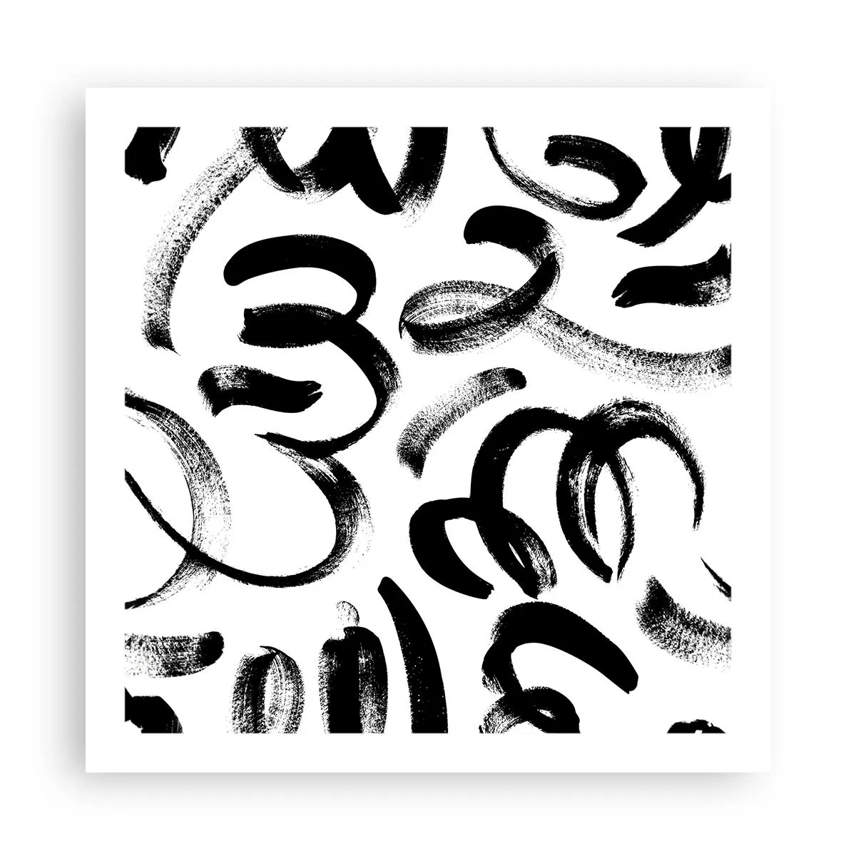 Pôster - Preto sobre branco - 60x60 cm