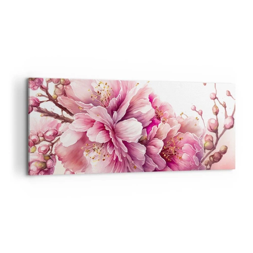 Quadro em tela - Flor de cerejeira - 100x40 cm