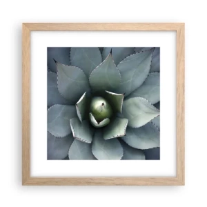 Pôster com moldura de carvalho claro - Atrai e adverte - 30x30 cm