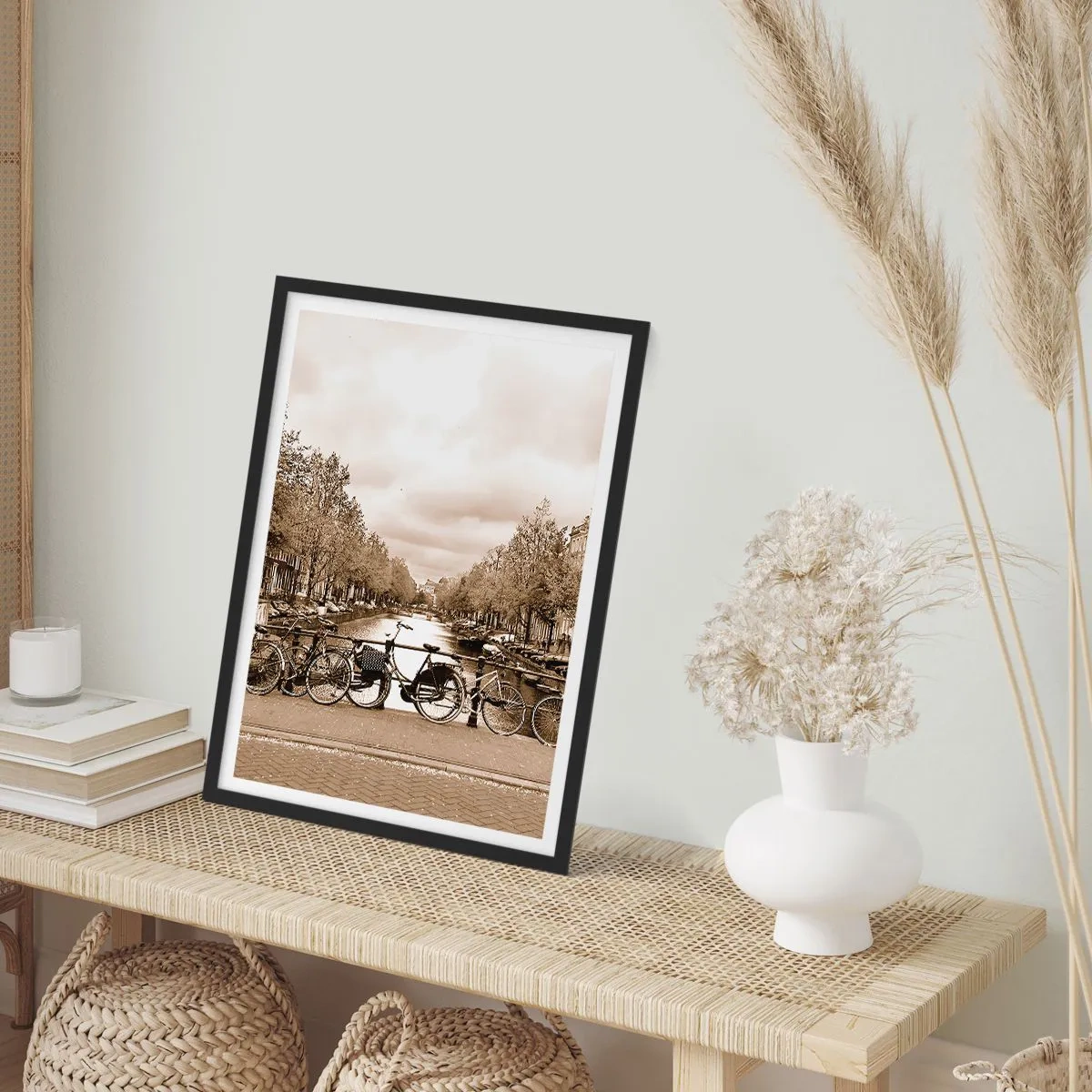 Pôster com moldura preta - Vibrações holandesas - 70x100 cm