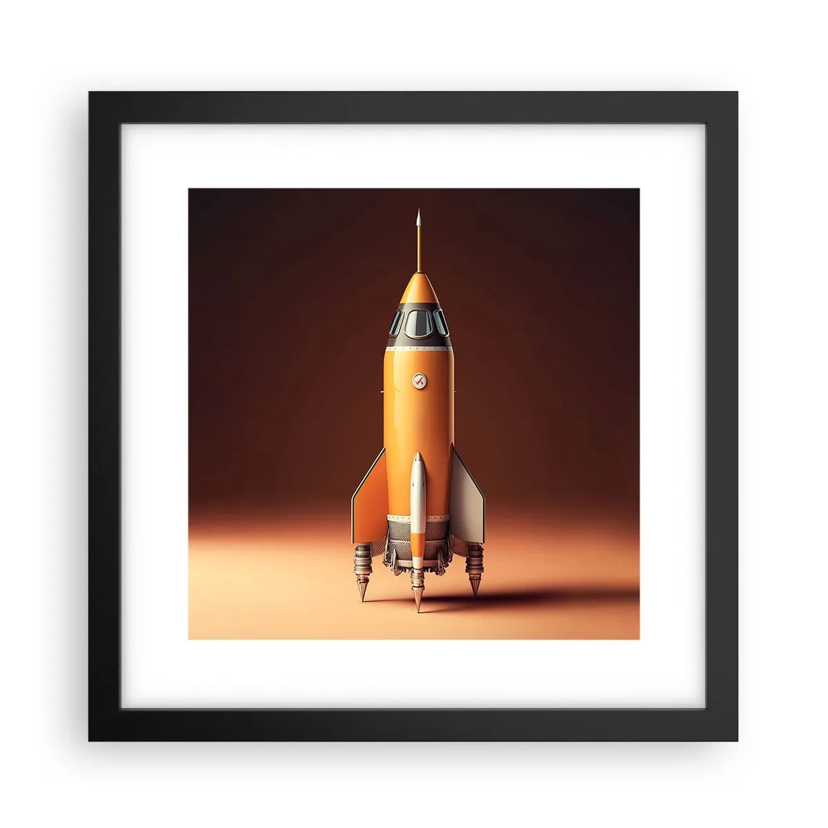 Pôster com moldura preta - Tudo começa com um sonho - 30x30 cm