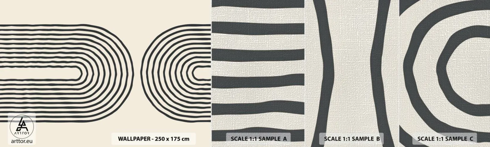 Amostra de papel de parede Premium Canvas - Em um momento... - Abstração, Gráficos, Pedaço - 100x30 cm