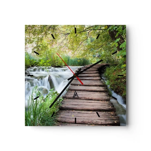 Relógio de parede - Relógio em vidro - As aparências enganam - 40x40 cm