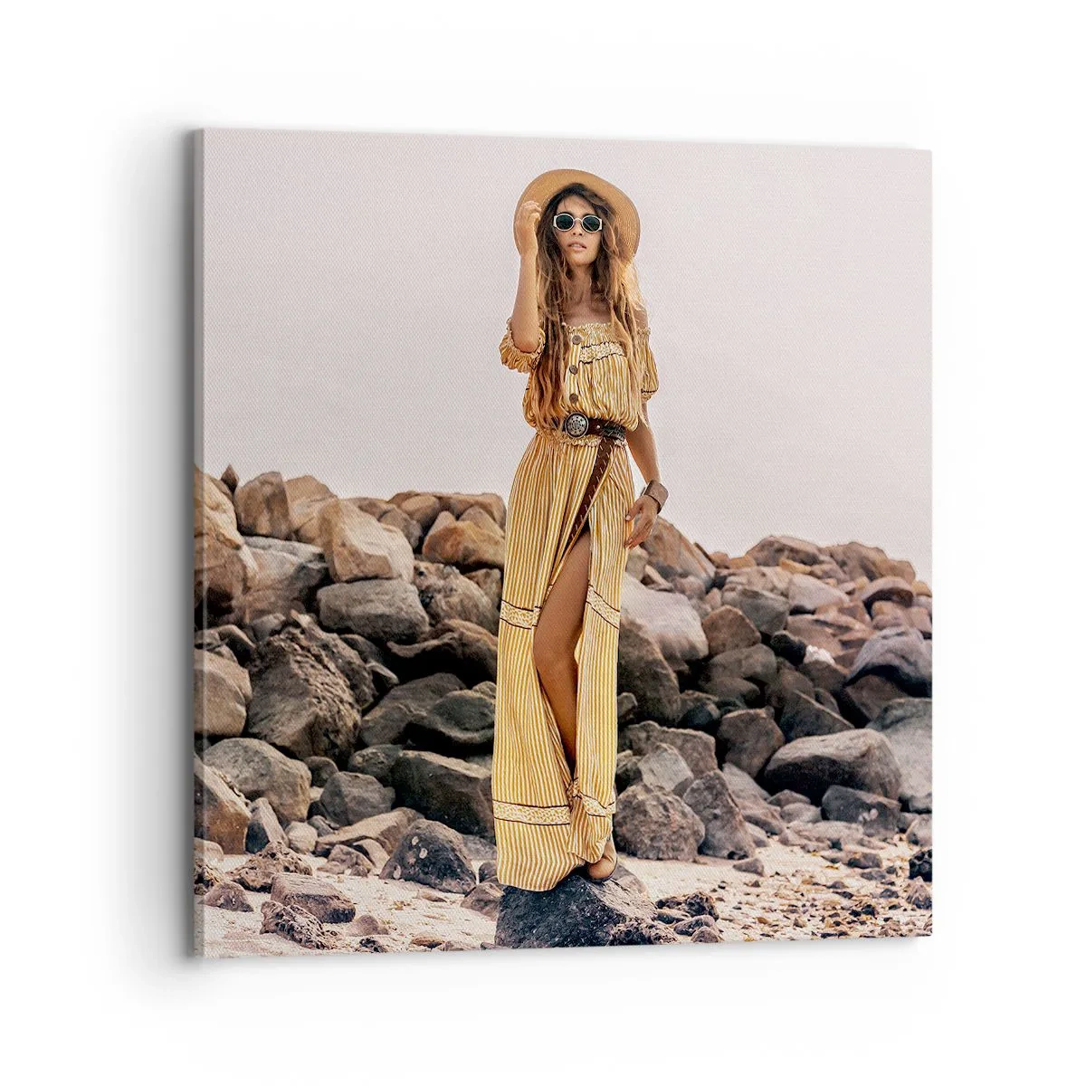 Quadro em tela - A magia das pedras - 70x70 cm