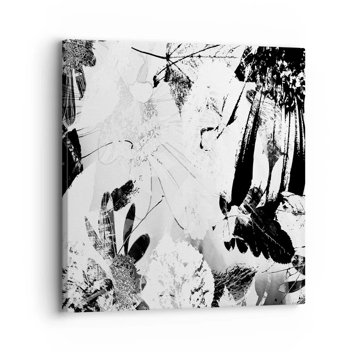 Quadro em tela - Outono a preto e branco - 30x30 cm