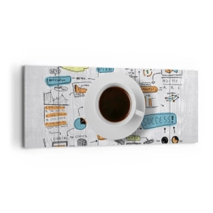 Quadro em tela - Tempo para uma pausa - 100x40 cm