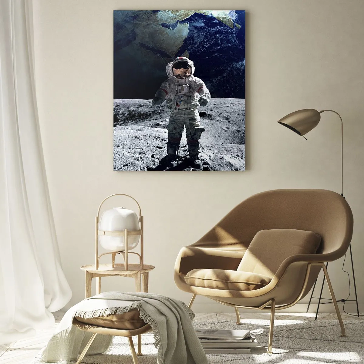 Quadro em vidro - Saudações da Lua - 50x70 cm