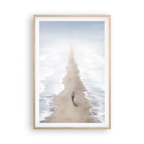 Pôster com moldura de carvalho claro - Um futuro brilhante - 61x91 cm