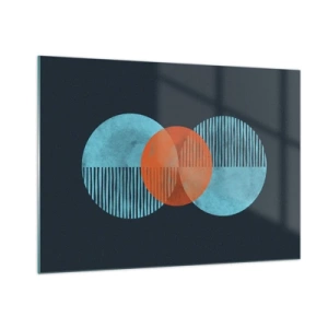 Quadro em vidro - Obras de arte simétricas - 100x70 cm