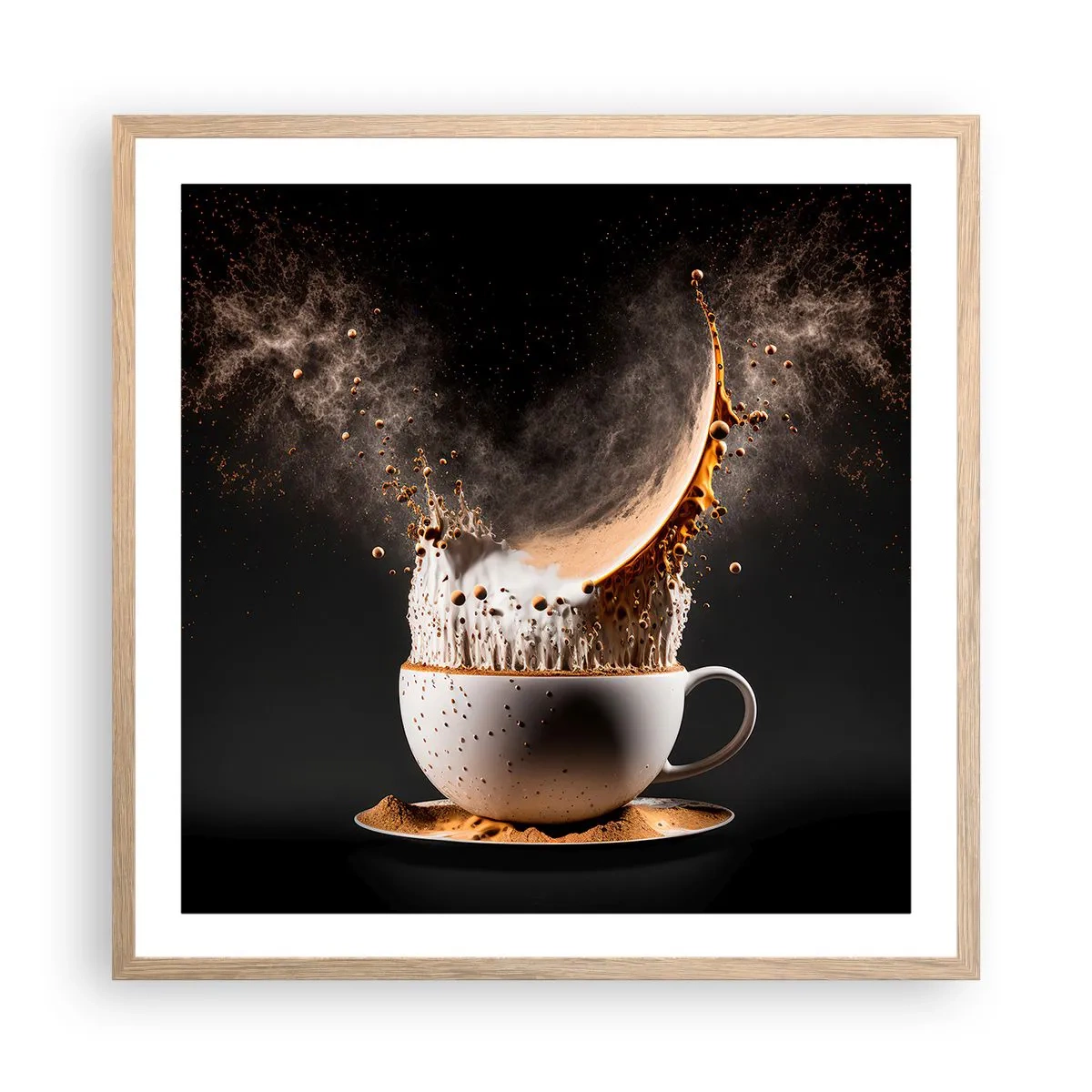 Pôster com moldura de carvalho claro - Uma explosão de sabor - 60x60 cm