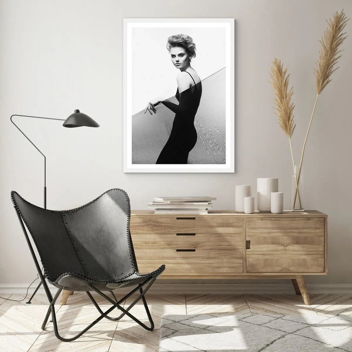 Pôster em moldura branca - Olhar magnético - 61x91 cm