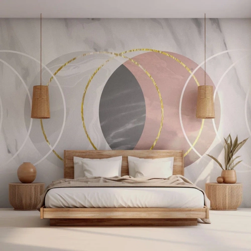 Papel de Parede Premium Sand - Música das esferas - Abstração, Pedaço, Distritos - 200x140 cm