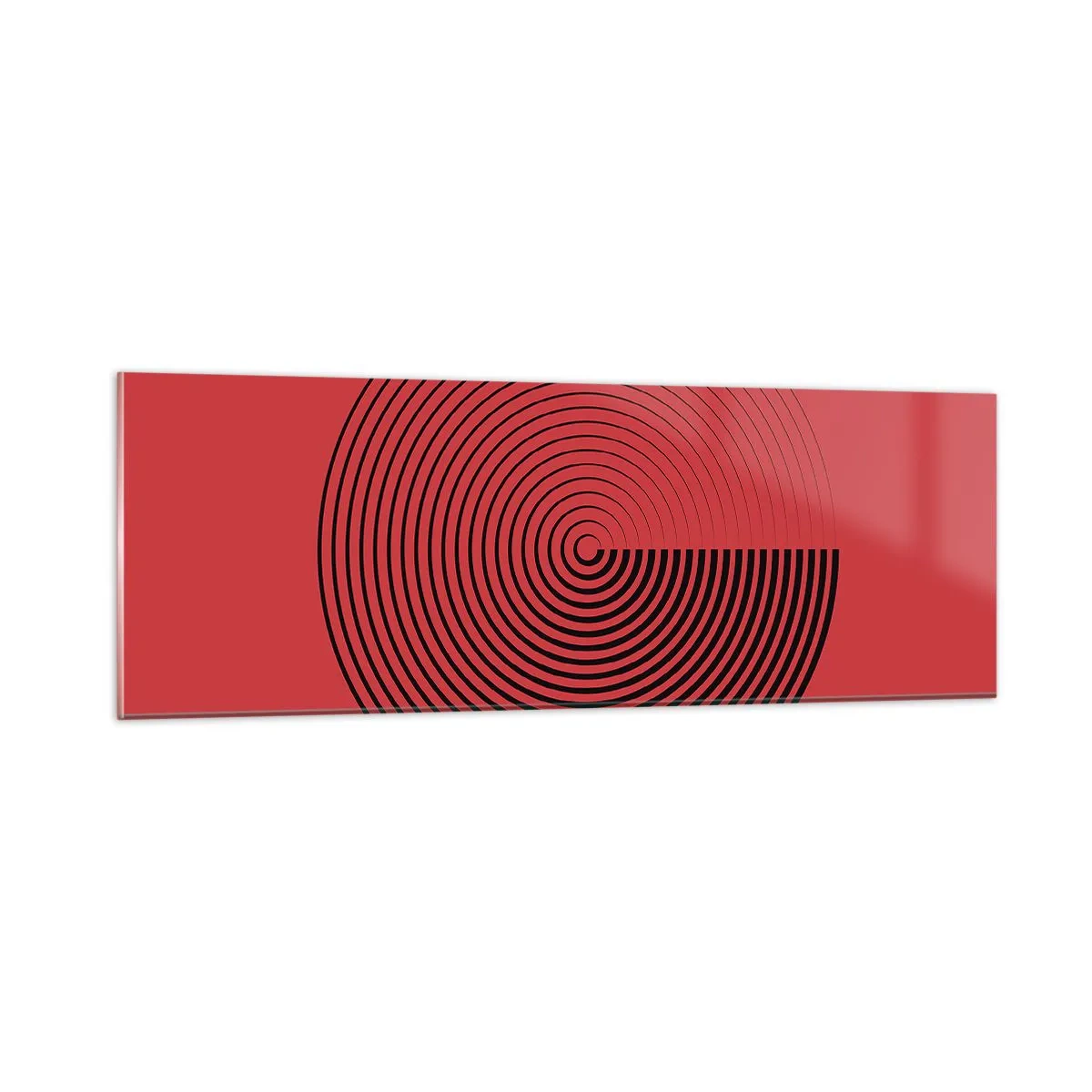 Quadro em vidro - Movimento circular - 90x30 cm