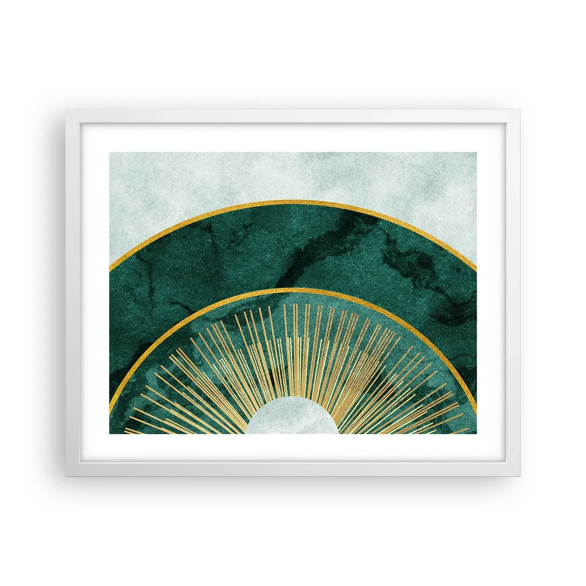 Pôster em moldura branca - Outro sistema solar - 50x40 cm