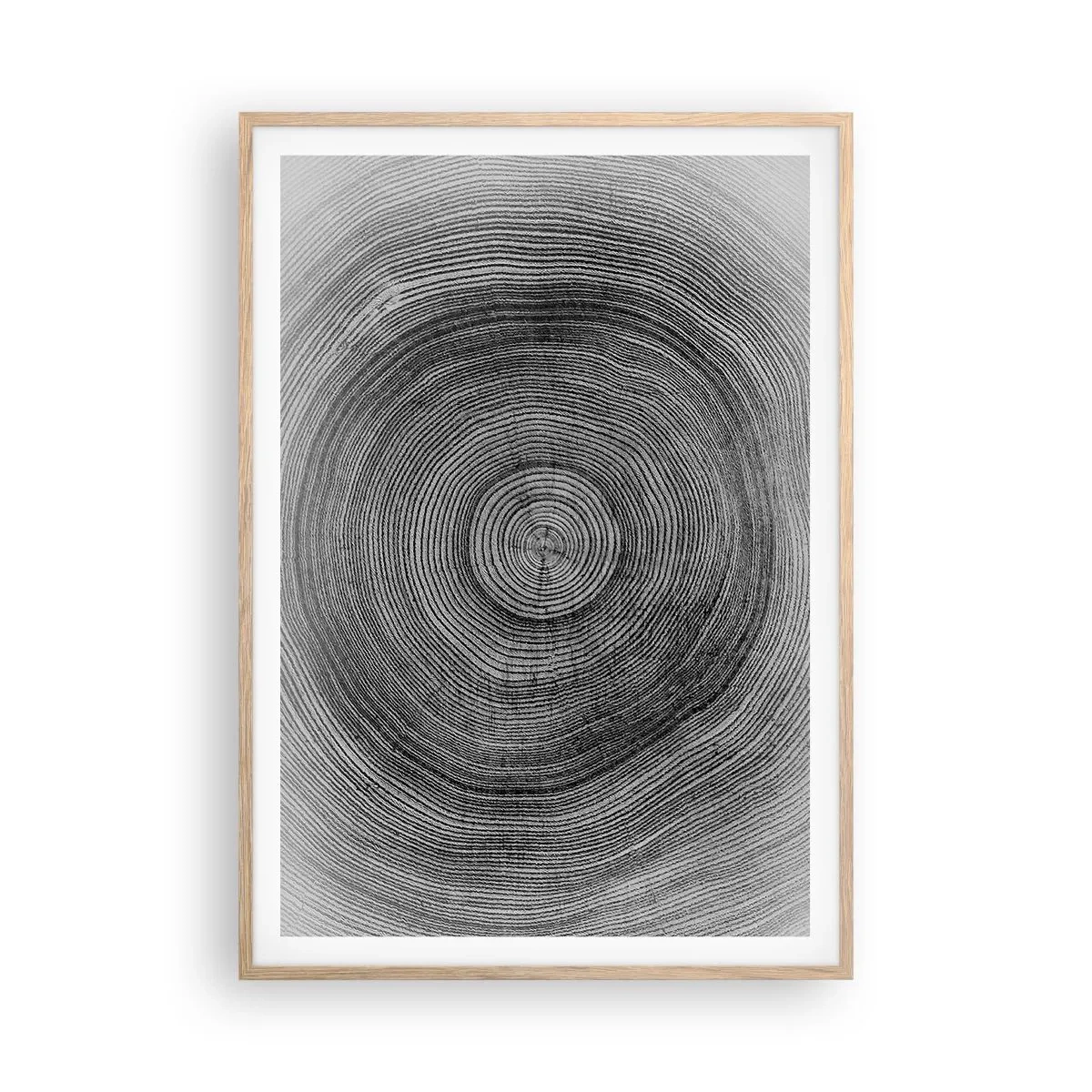 Pôster com moldura de carvalho claro - Sinal dos tempos - 70x100 cm