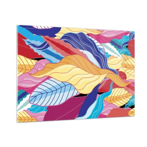 Quadro em vidro - Bagunça colorida - 100x70 cm