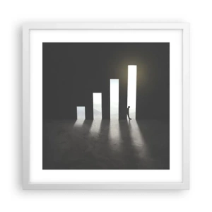 Pôster em moldura branca - Sucesso – impressão - 40x40 cm