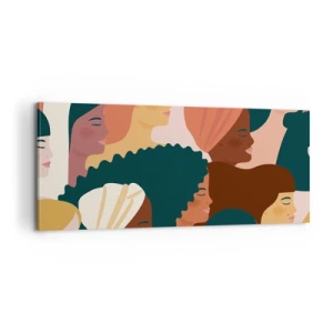 Quadro em tela - Apenas feminilidade - 100x40 cm