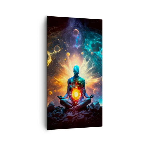 Quadro em tela - Paz cósmica - 55x100 cm