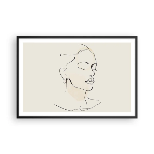 Pôster com moldura preta - Uma certa linha - 91x61 cm