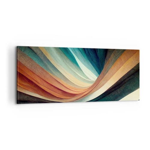 Quadro em tela - Tecido de cores - 100x40 cm
