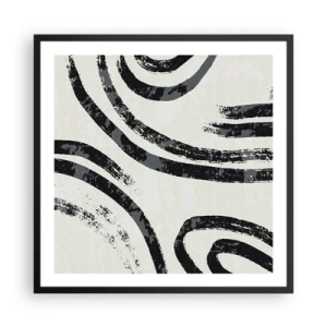 Pôster com moldura preta - Meio parado - 60x60 cm