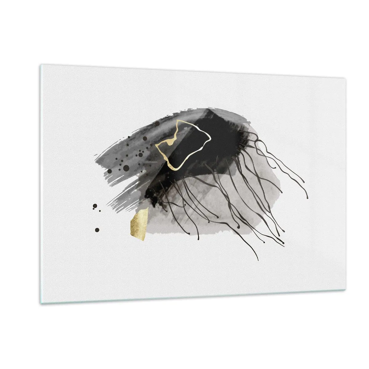 Quadro em vidro - A preto e dourado - 120x80 cm