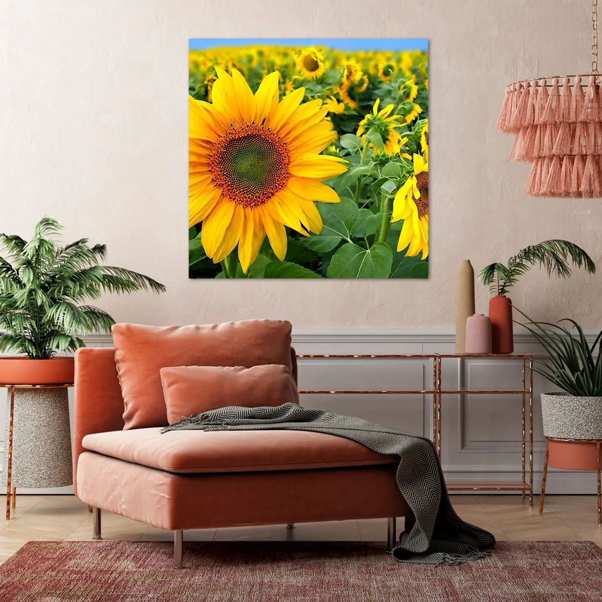 Quadro em tela - Centenas de sóis brilharam - 70x70 cm