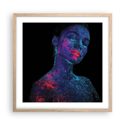 Pôster com moldura de carvalho claro - Na poeira estelar - 50x50 cm