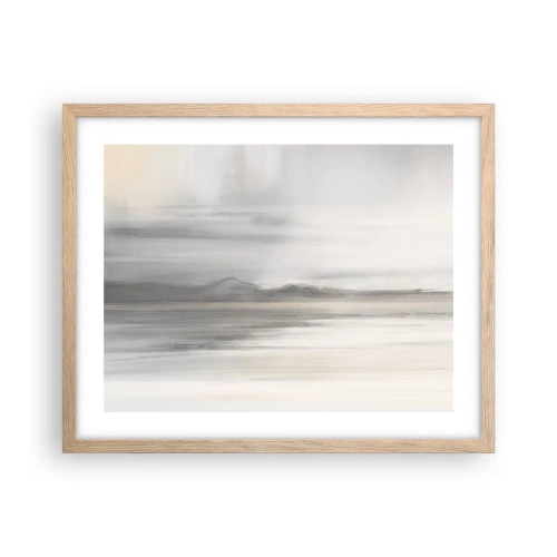 Pôster com moldura de carvalho claro - Distância pensativa - 50x40 cm