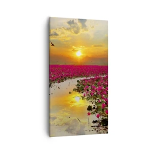 Quadro em tela - A vida secreta do lago - 55x100 cm