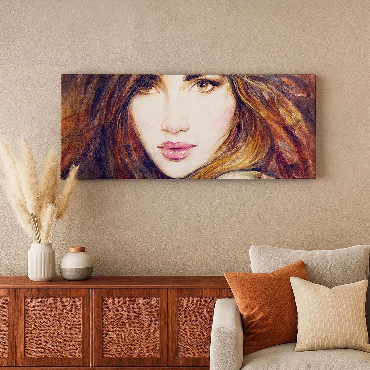 Quadro em tela - O que estás a pensar - 30x30 cm