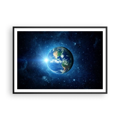 Pôster com moldura preta - Estamos no céu - 100x70 cm