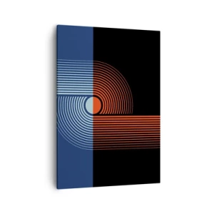 Quadro em tela - Num abraço geométrico - 50x70 cm