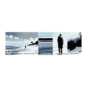 Amostra de papel de parede autocolante Deluxe Sticker - Sozinho - Paisagem, Praia, Pedaço - 100x30 cm
