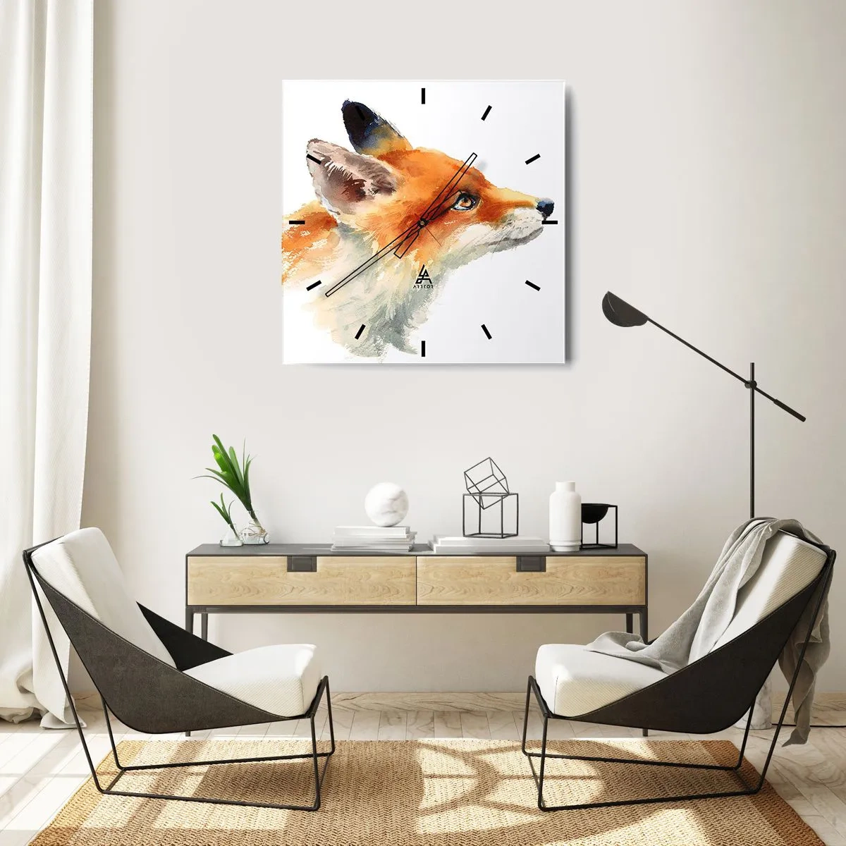 Relógio de parede - Relógio em vidro - Nunca é demais ter cuidado - 30x30 cm