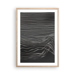 Pôster com moldura de carvalho claro - Ritmo e sotaque - 50x70 cm