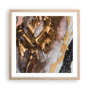 Pôster com moldura de carvalho claro - O elemento terra - 50x50 cm
