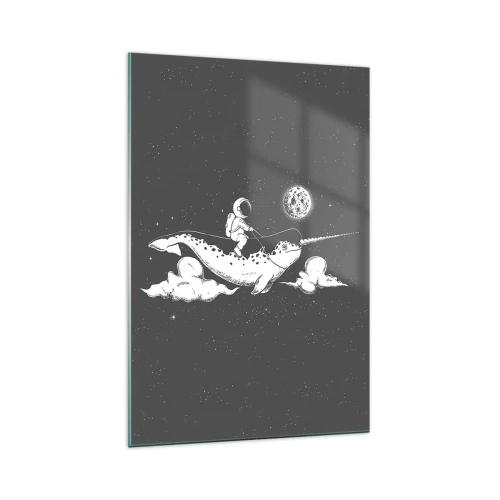 Quadro em vidro - Cavaleiro Espacial - 70x100 cm